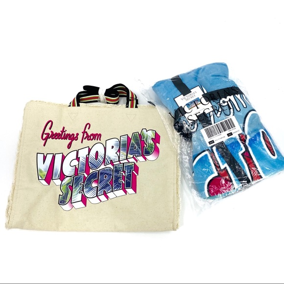 NWT Victoria's Secret Beach Tote Bag - Picture 6 of 7